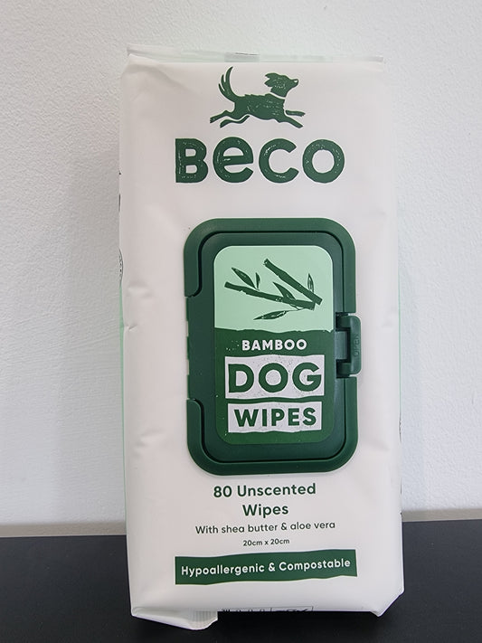 BECO Bamboo Dog Wipes x80 Unscented