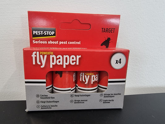 Pest Stop Fly Paper x 4