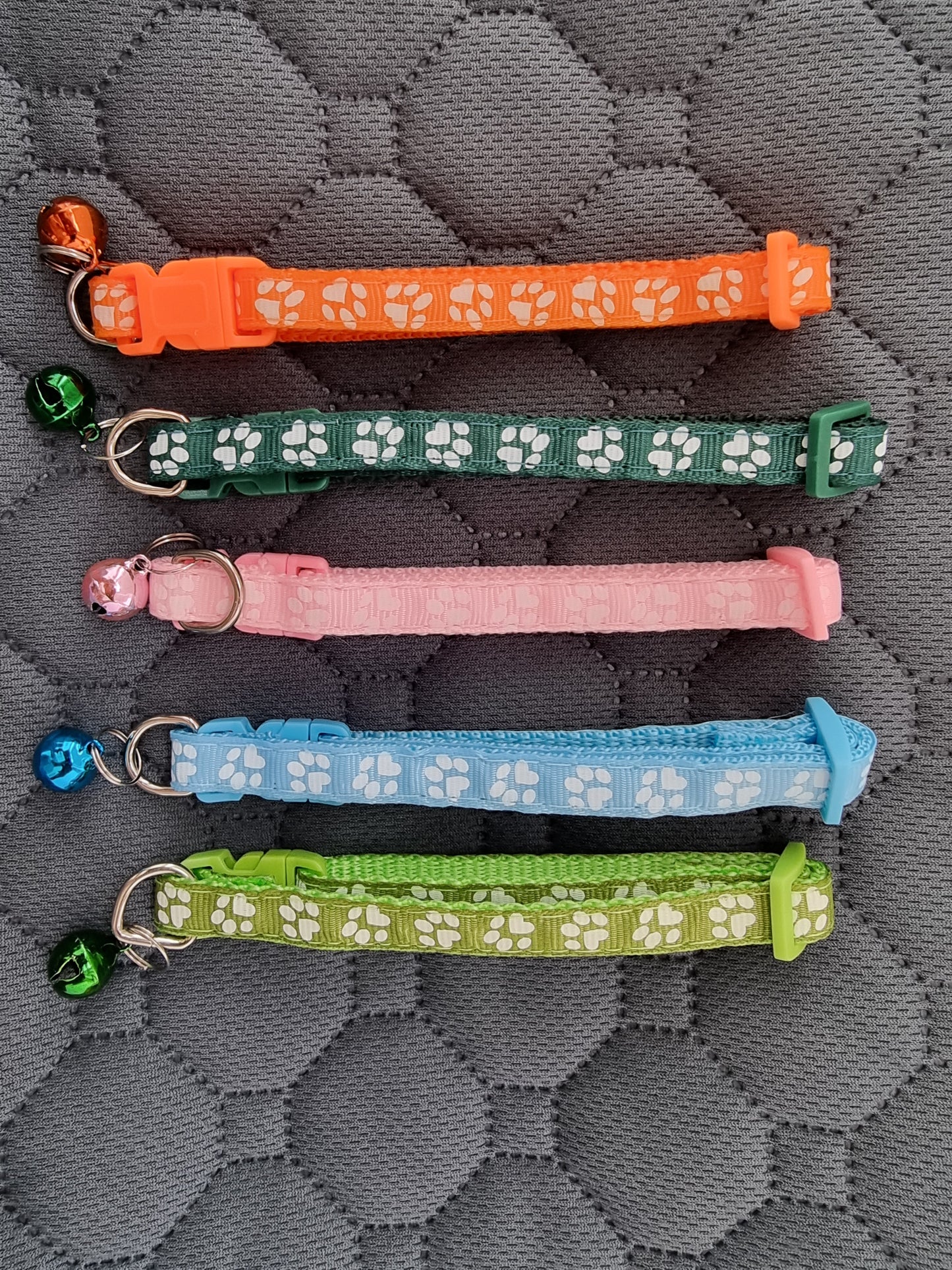 Puppy Whelping Collars with Bell (5 Pack Assorted Colours)