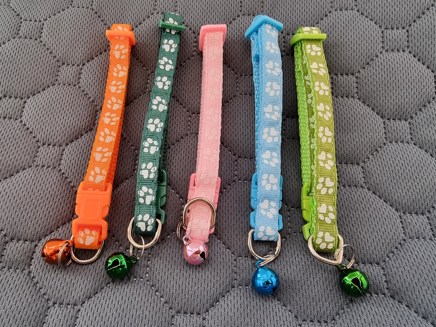 Puppy Whelping Collars with Bell (5 Pack Assorted Colours)